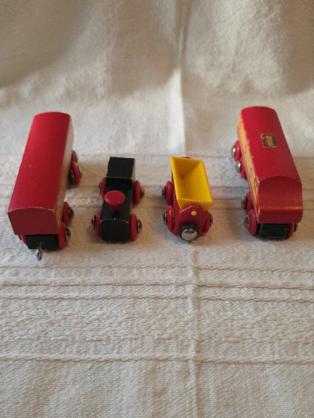 Vintage BRIO Wooden Train Lot 4 Pc